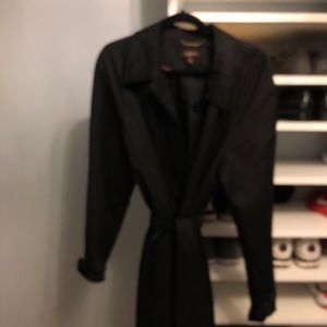 Tesori black trench coat